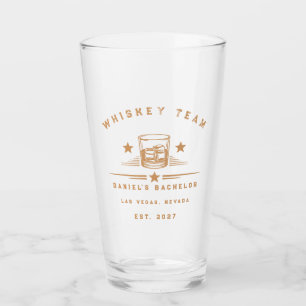 Personalized Whiskey Themed Weekend Bachelor Party Glass