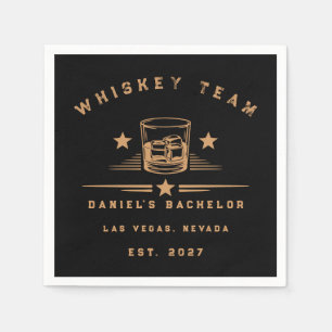 Personalized Whiskey Themed Weekend Bachelor Party Napkin