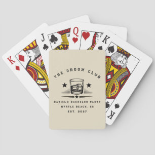 Personalized Whiskey Themed Weekend Bachelor Party Playing Cards