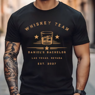 Personalized Whiskey Themed Weekend Bachelor Party T-Shirt