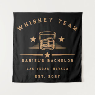 Personalized Whiskey Themed Weekend Bachelor Party Tapestry