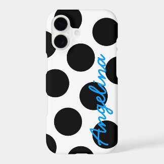 Personalized White and Black Polka Dot