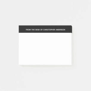 Personalized White and Black Post-it Notes