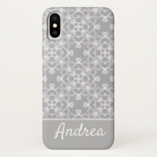 Personalized white and grey pattern Case-Mate iPhone case