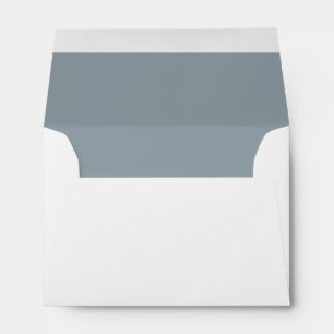 Personalized White Blue Name & Address Envelope