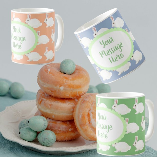Personalized White Bunny Mug (Creator Uploaded)
