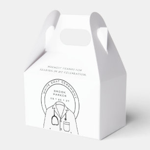 Personalized White Coat Ceremony  Thank You Favor Box