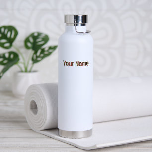 Personalized White Colour Featuring Custom Modern  Water Bottle