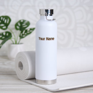 Personalized White Colour Featuring Custom Modern  Water Bottle
