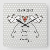 Personalized White Doves Wedding Gift Acrylic
