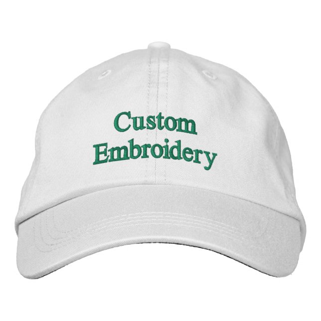 Personalized White Embroidered Hat  (Front)