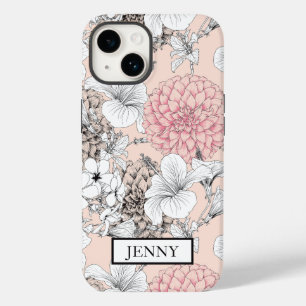 PERSONALIZED WHITE FLORAL WILDFLOWER IPHONE 14 Case-Mate iPhone 14 CASE