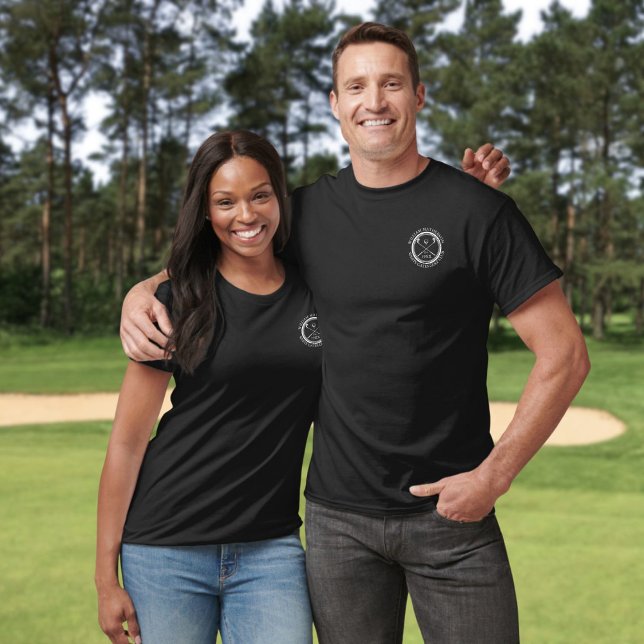 Personalized White Golf Club Name Stamp T-Shirt (Personalized White Golf Club Name Stamp T-Shirt)