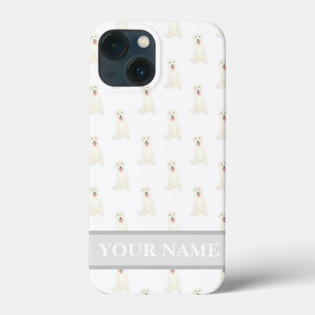 Personalized White Lab Labrador Dog Case-Mate iPhone Case (Back)