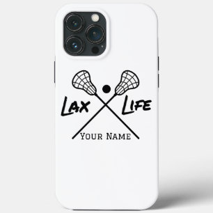 Personalized White LAX (Lacrosse) Life iPhone Case