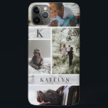 Personalized White Marble Custom 4 Photo Collage iPhone 11 Pro Max Case<br><div class="desc">Personalized White Marble Custom 4 Photo Collage with Monogram Initial Letter & name, or custom text. Makes a modern an stylish gift for family members, moms, dads, grandparents, and more. A gift they will cherish with your thoughtful photographs of kids, family, or pets! Personalized phone wallet case! ~ Check my...</div>