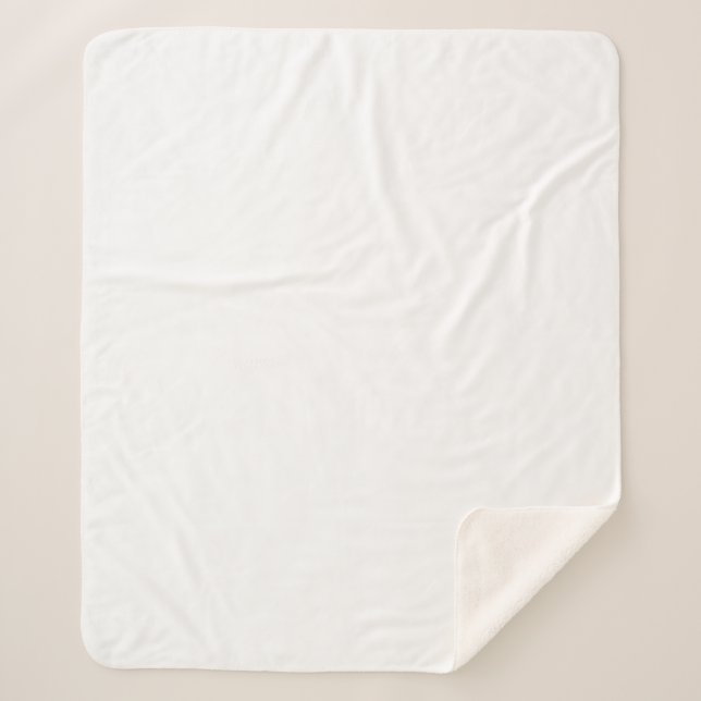 Personalized White Medium Sherpa Blanket (Front)