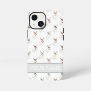 Personalized White Pied Frenchie Dog iPhone 13 Mini Case