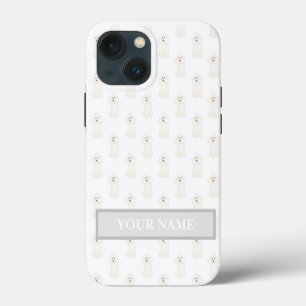 Personalized White Poodle Dog iPhone 13 Mini Case
