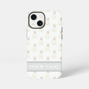 Personalized White Pug Dog iPhone 13 Mini Case