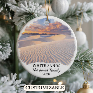 Personalized White Sands National Park, New Mexico Ceramic Ornament