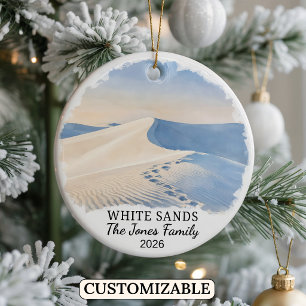 Personalized White Sands National Park, New Mexico Ceramic Ornament
