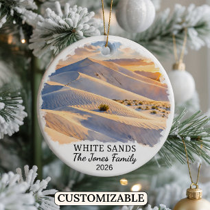 Personalized White Sands National Park, New Mexico Ceramic Ornament