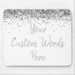 Personalized White Silver Assistant Birthday Gift Mouse Pad<br><div class="desc">personalized birthday gift gaming gamer, custom anniversary present for her, elegant glitter new job coworker, grad graduation sparkle chic sparkly, twinkle sweet 16 quinceanera 15th, white and silver mousepad mouse pad, boss secretary assistant nurse teacher, Christmas wife mom girlfriend mum, work desk accessories supplies rectangle, computer home office decor name...</div>