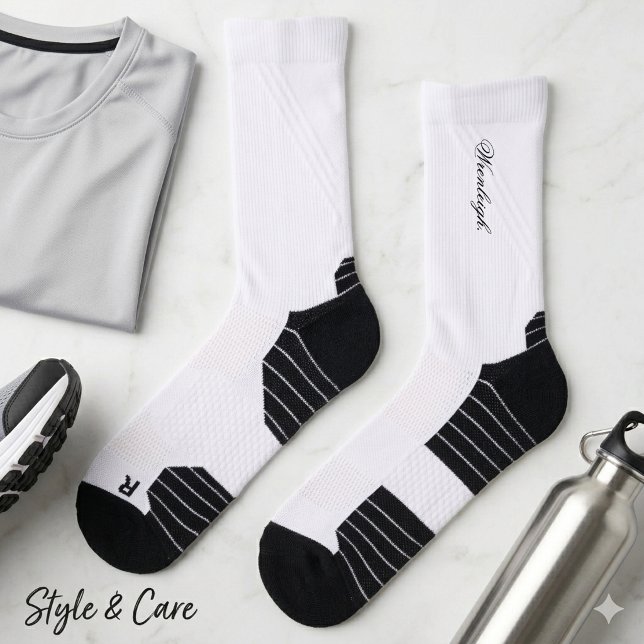 Personalized White Socks Custom Name Fashion Gift (Personalized White Socks Custom Name Fashion Gift)