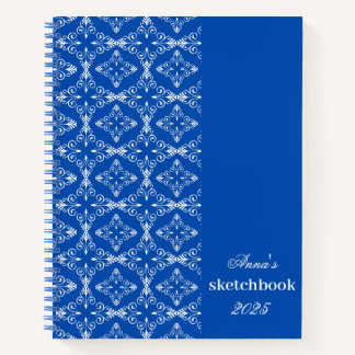 Personalized white vector Pattern Notebook