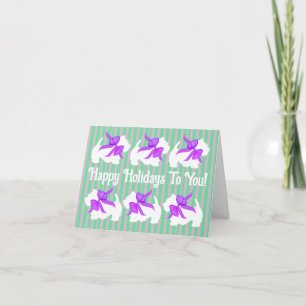 Personalized White Westie Dog Holiday  Card