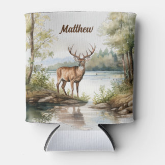 Personalized Whitetail deer can cooler