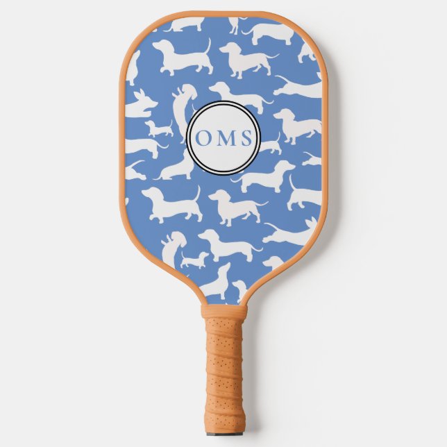 Personalized Wiener Dog, Sausage Dog Pickleball Paddle (Front)