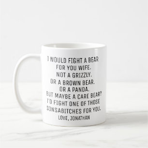 Personalized Wife Gift, Funny Wife  Coffee Mug