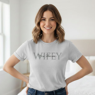 Personalized Wife T-shirt Custom Last Name Shirt