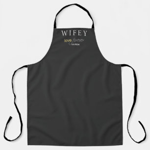 Personalized Wifey eternal Love registration date Apron