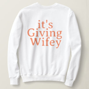 Personalized Wifey Stylish Modern Minimal Monogram Sweatshirt