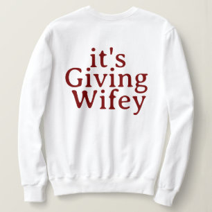 Personalized Wifey Stylish Modern Minimal Monogram Sweatshirt