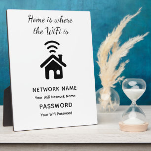 Personalized Wifi Password & Network for Guests Plaque