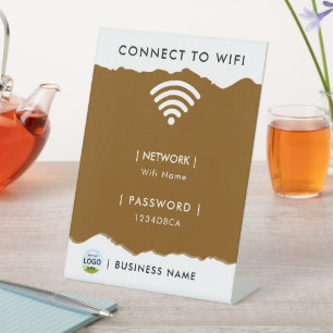 Personalized WIFI Password Network Pedestal Sign