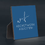 Personalized WiFi Password Sign Blue Plaque<br><div class="desc">Make it easy for guests to connect to your WiFi with this personalized blue plaque displaying your network name and password. The design features a modern blue background with white text and a customizable area for your network details. This version of the product is 5.25x5.25 inches and comes with an...</div>