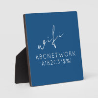 Personalized WiFi Password Sign Blue