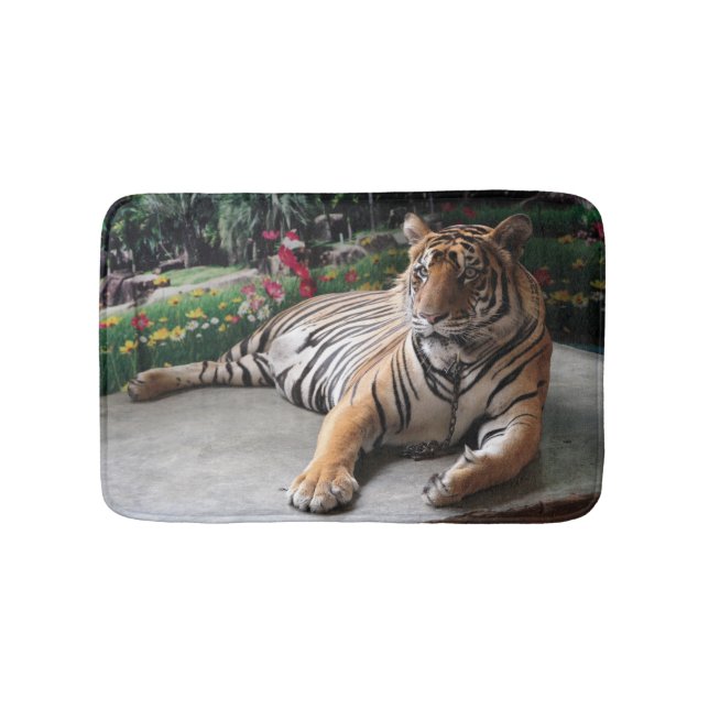 Personalized Wild Animal Tiger Bath Mat (Front)