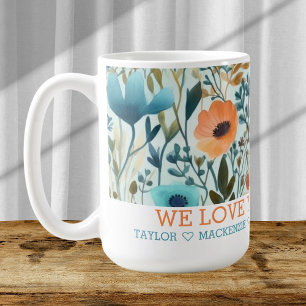 Personalized Wild Flower Add Your Own Text Coffee Mug