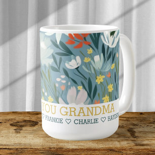 Personalized Wild Flower Add Your Own Text Coffee Mug