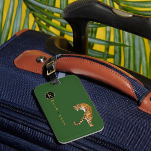 Personalized Wild & Free Like Tigers Monogram Luggage Tag