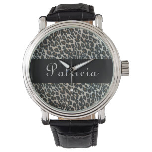 Personalized Wild Leopard Print Watch