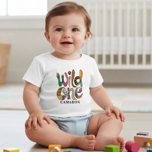   Personalized Wild One 1st Birthday Jungle Baby  Toddler T-shirt