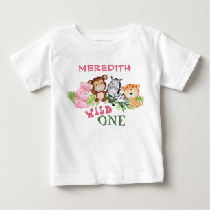 Personalized Wild One 1st First Birthday  Baby T-Shirt