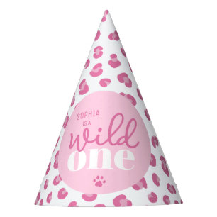 Personalized Wild One Girl 1st Birthday Party Hat